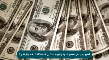 تغير جديد في سعر الدولار اليوم الاثنين 18-8-2025.. كم بلغ الآن؟